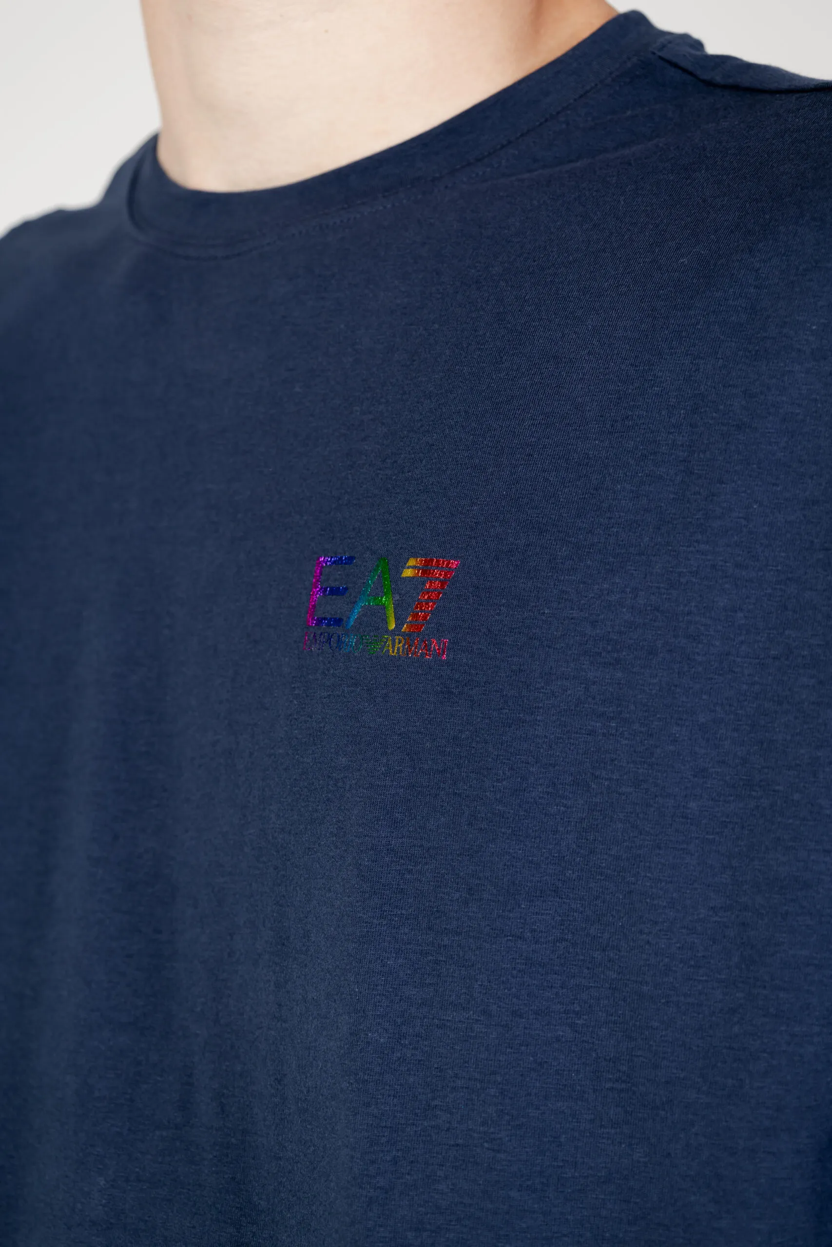 T-shirt EA7 logo lato cuore Blu