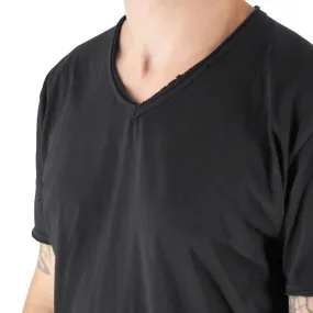 T-Shirt Mosca Scollo A V Nero