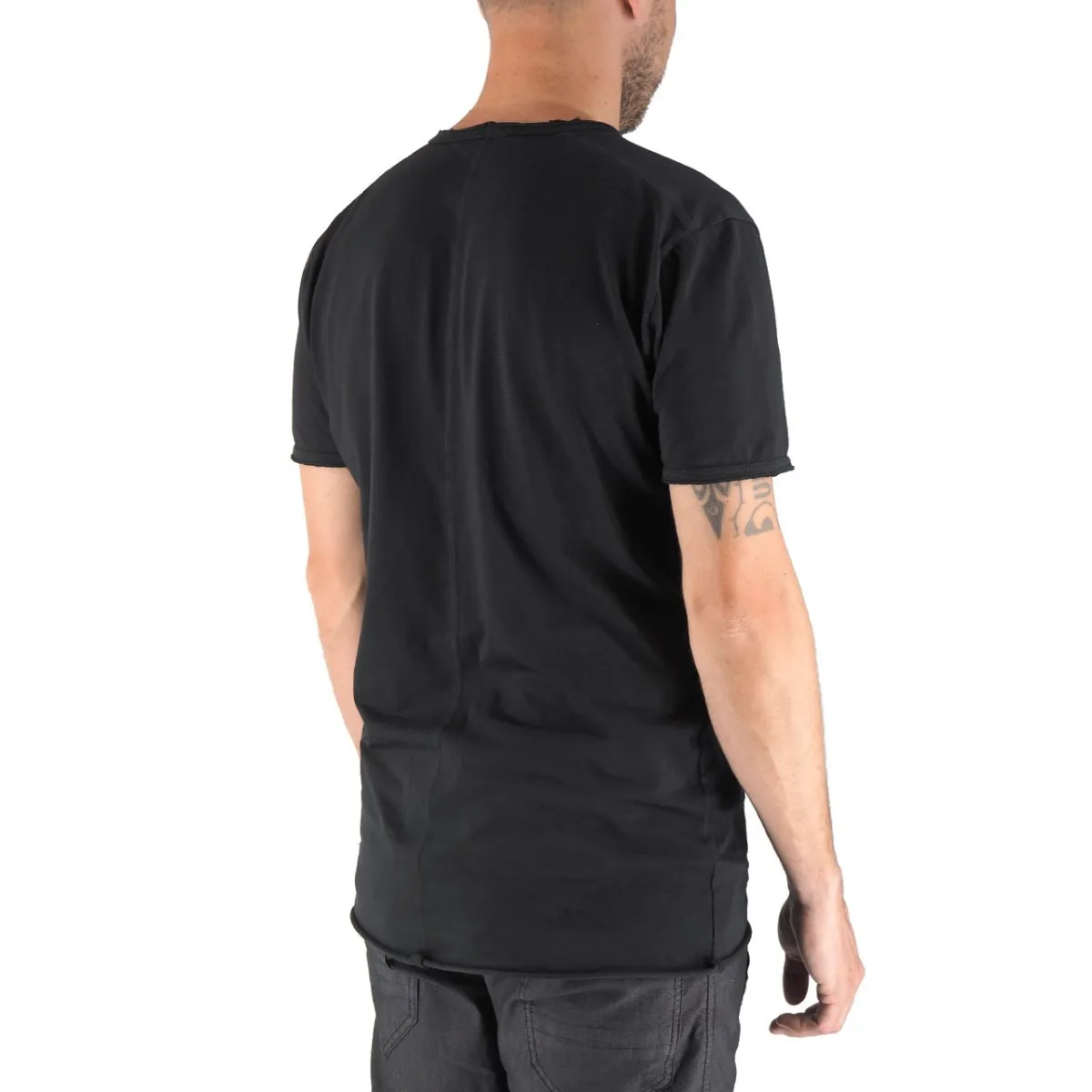 T-Shirt Mosca Scollo A V Nero