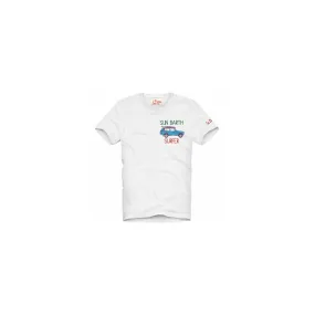 T-shirt Ricamata St. Barth Surfer, Bianco