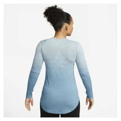 Top a maniche lunghe Nike Dri-Fit ADV Run Division Donna Blu Grigio