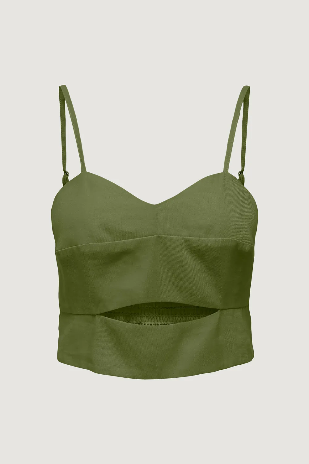 Top Only onlmago life strap crop pnt Verde