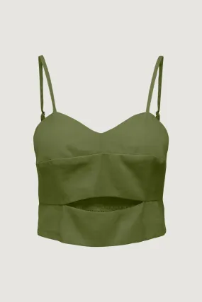 Top Only onlmago life strap crop pnt Verde