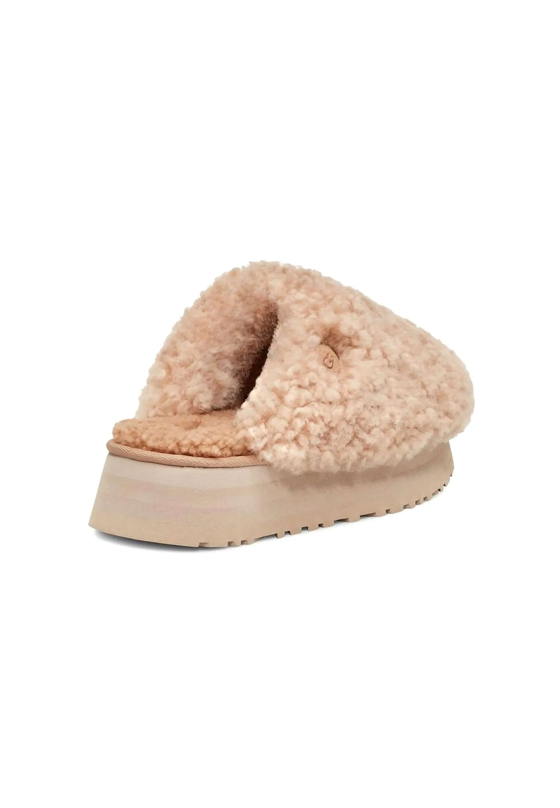 UGG Maxi Curly Plafform Ciabatta Pelo Donna Sand W1133171