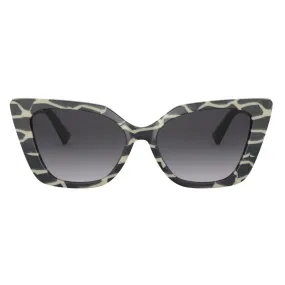 Valentino - Occhiale da Sole Cat-Eye in Acetato Vlogo - Nero - Valentino Eyewear