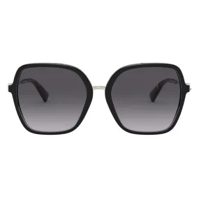 Valentino - Occhiale da Sole Squadrato in Acetato con Stud Funzionale - Nero - Valentino Eyewear