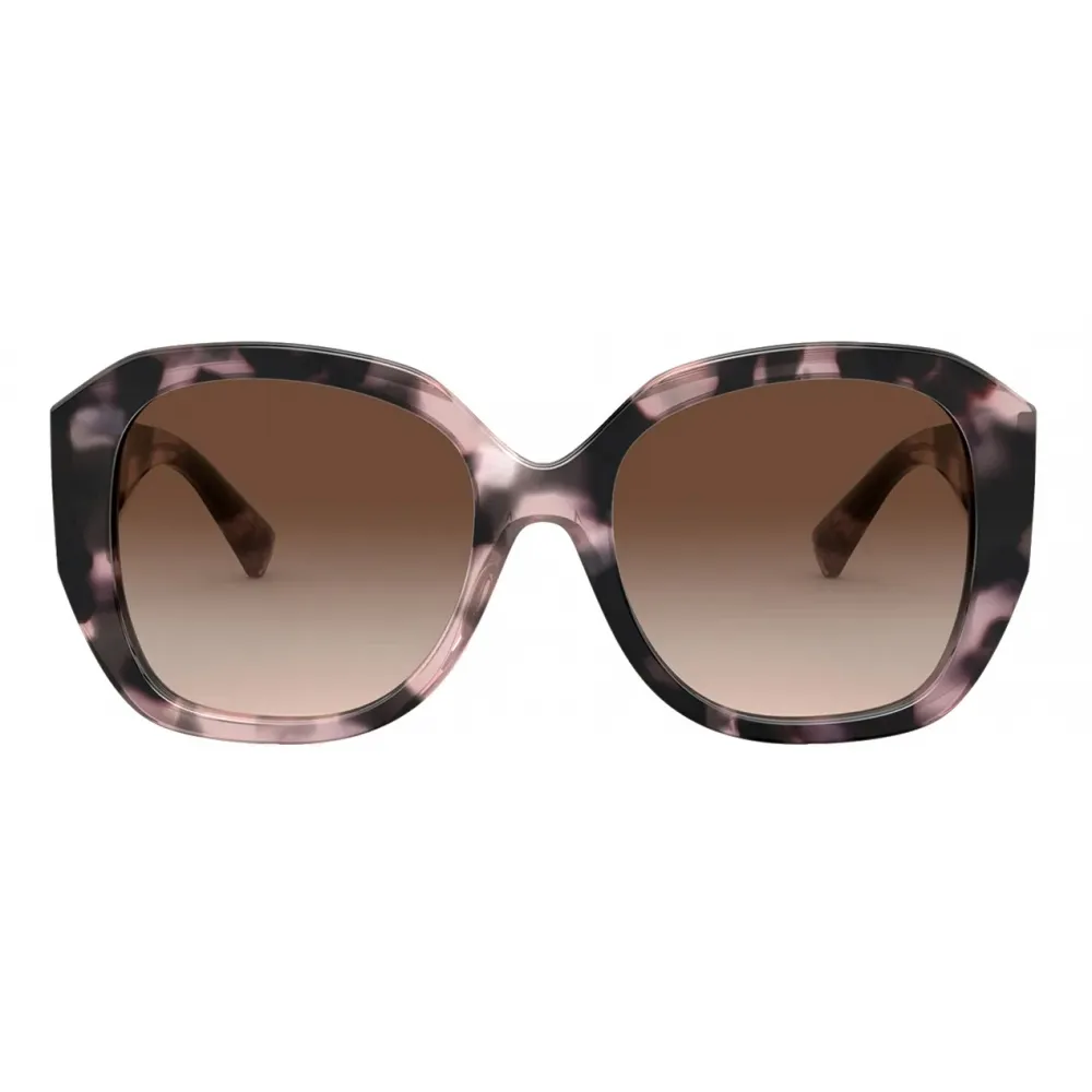 Valentino - Occhiale da Sole Squadrato in Acetato Vlogo Signature - Havana Marrone - Valentino Eyewear