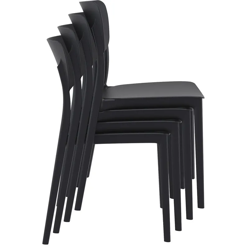 Zanini design Set 2 sedie PALERMO nero